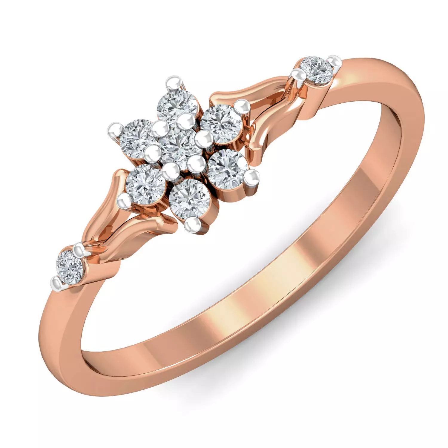 Women diamond ring 3dm stl render detail 3D print model