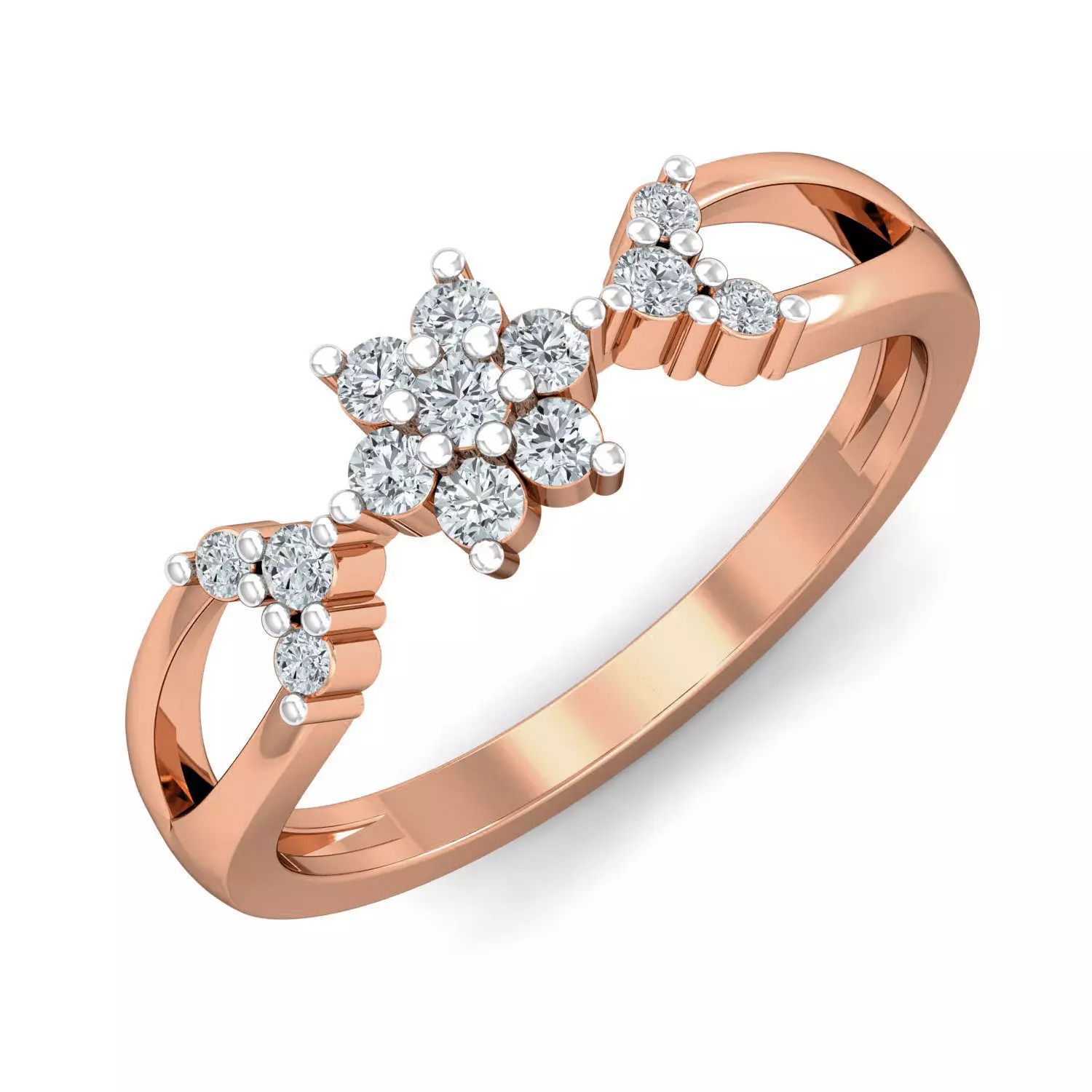 Women diamond ring 3dm stl render detail 3D print model