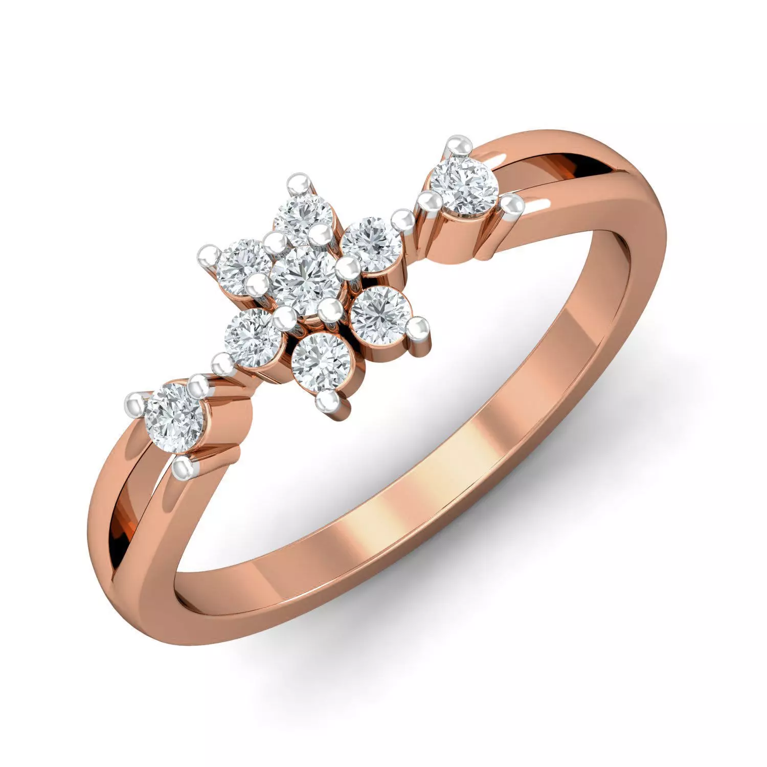 Women diamond ring 3dm stl render detail 3D print model