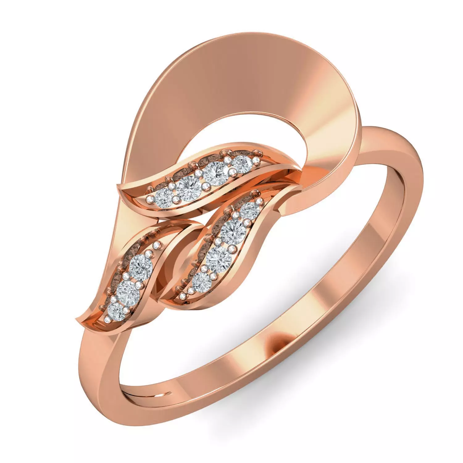 Women diamond ring 3dm stl render detail 3D print model