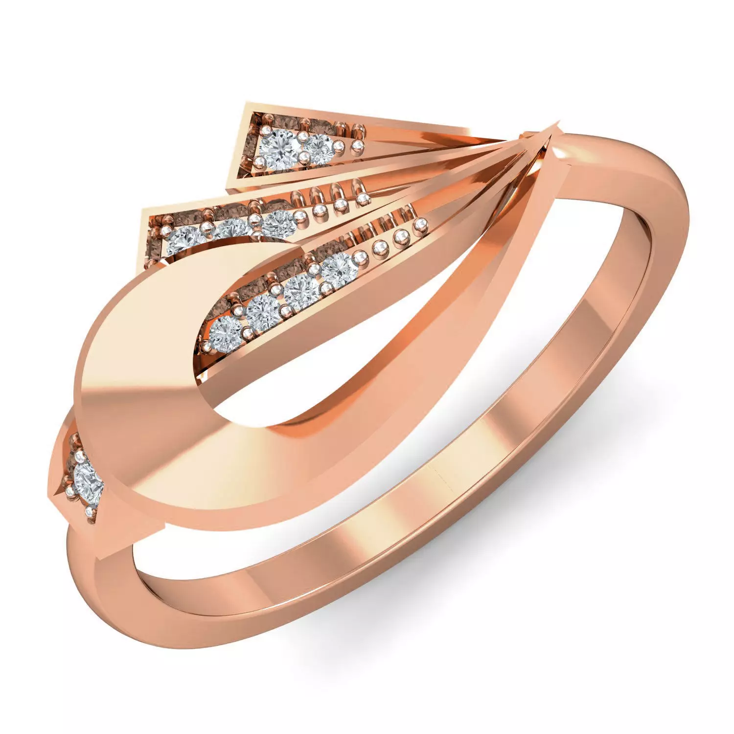 Women diamond ring 3dm stl render detail 3D print model