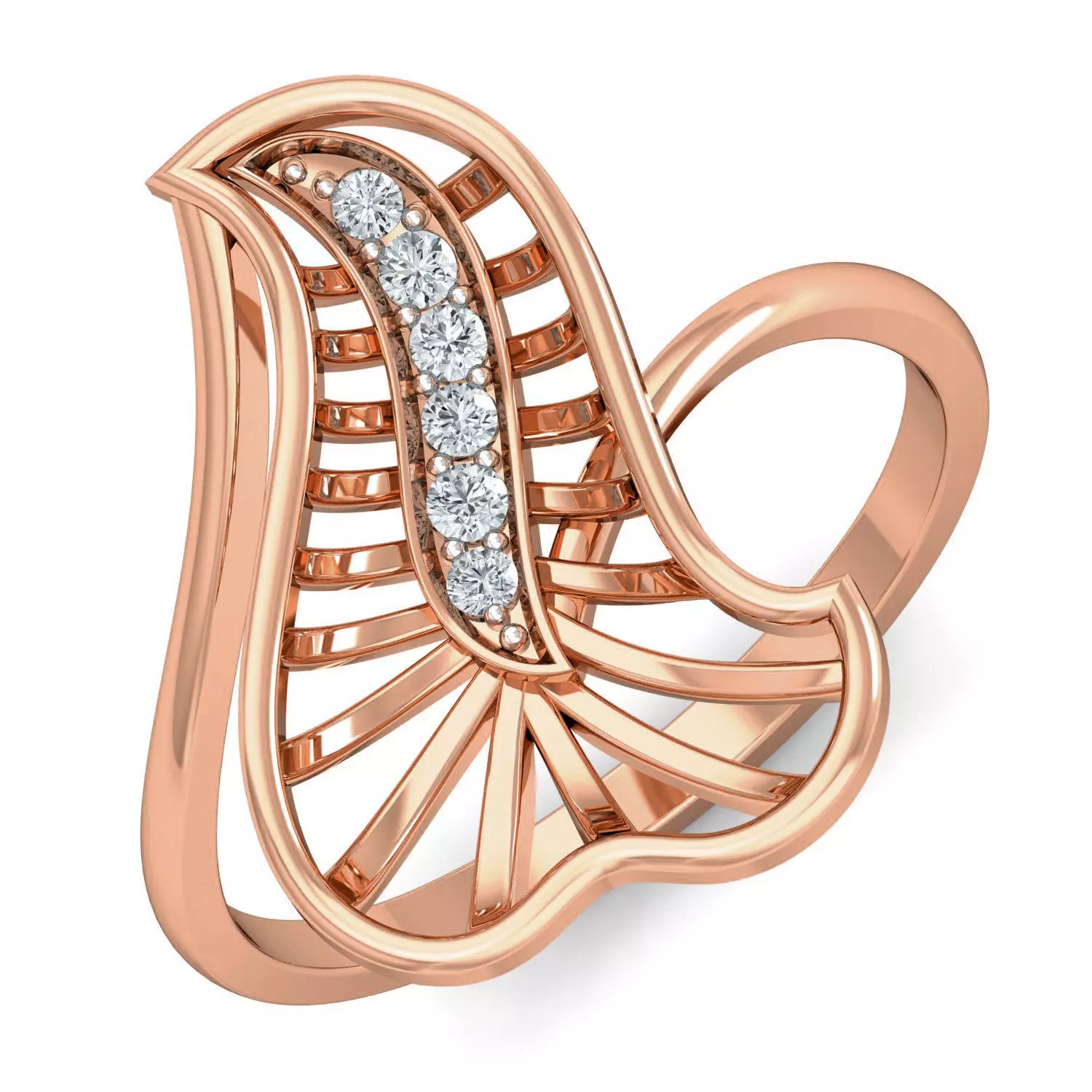 Women diamond ring 3dm stl render detail 3D print model