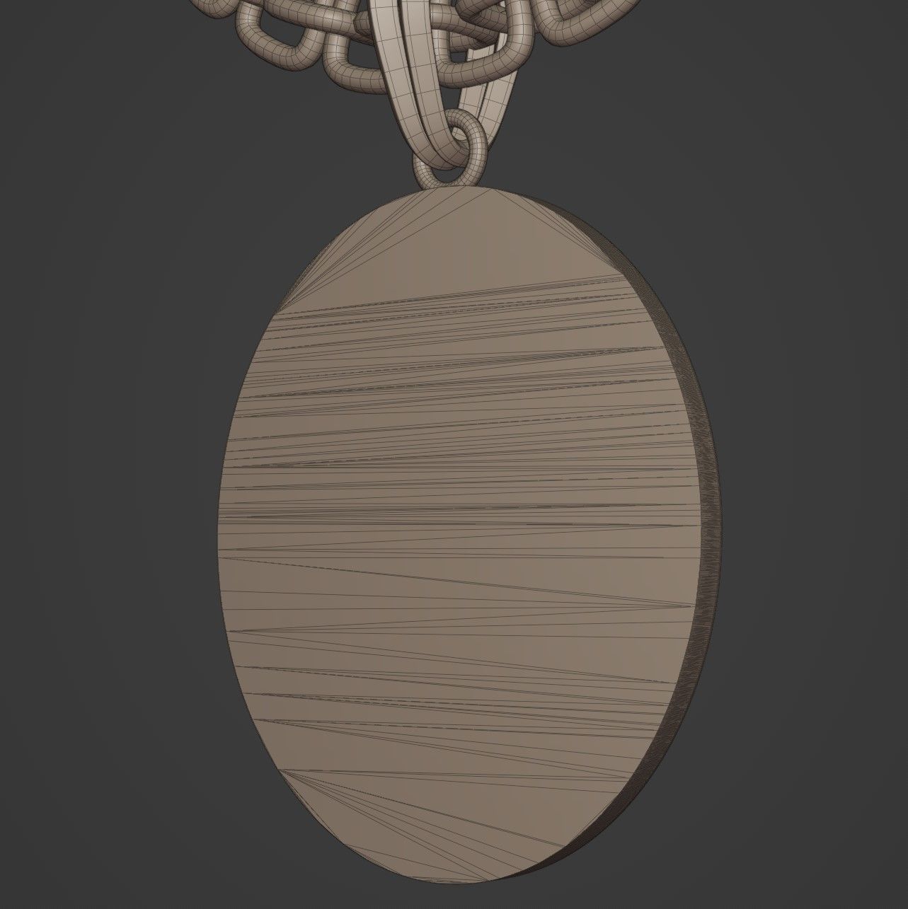 Eagle Stylized Pendant Coin Amulet Necklace 3D print model_16