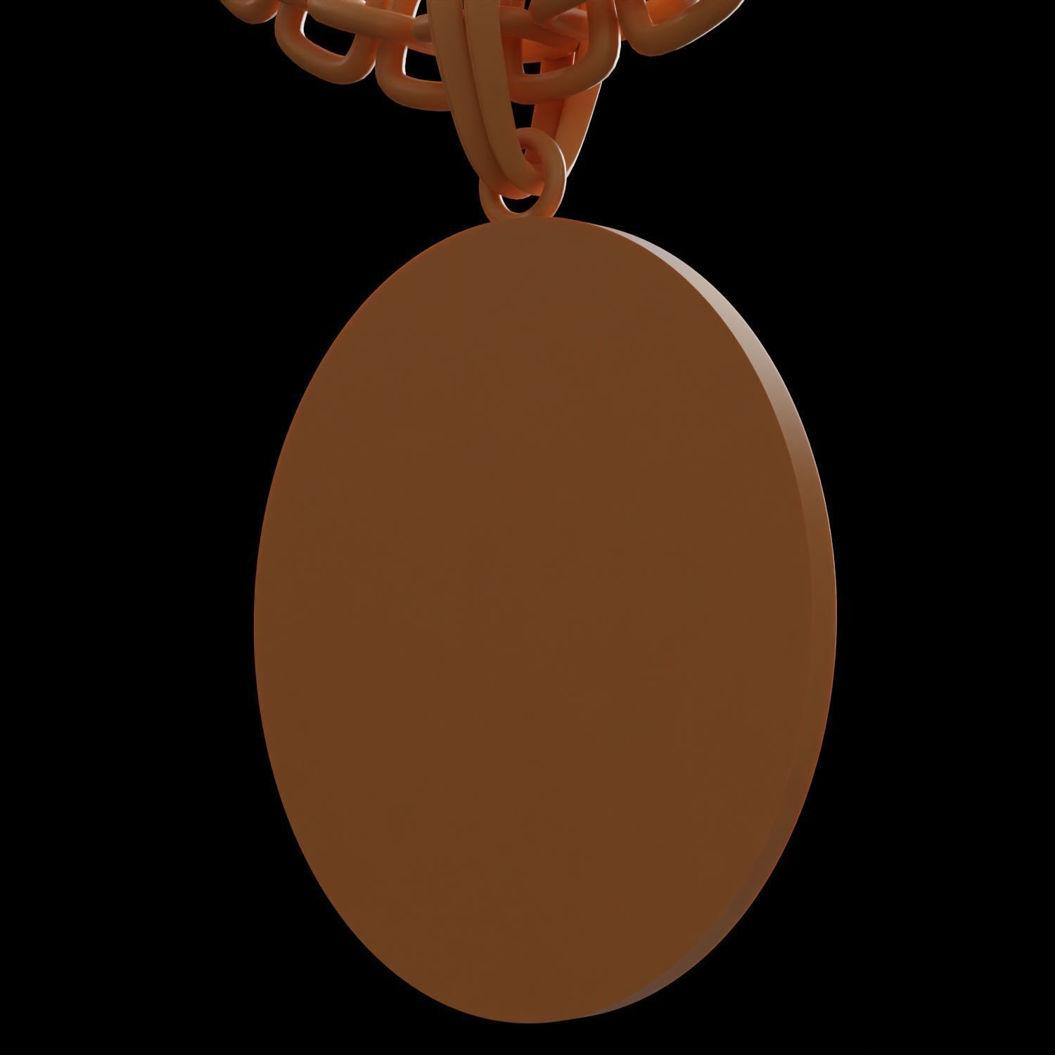 Eagle Stylized Pendant Coin Amulet Necklace 3D print model_12