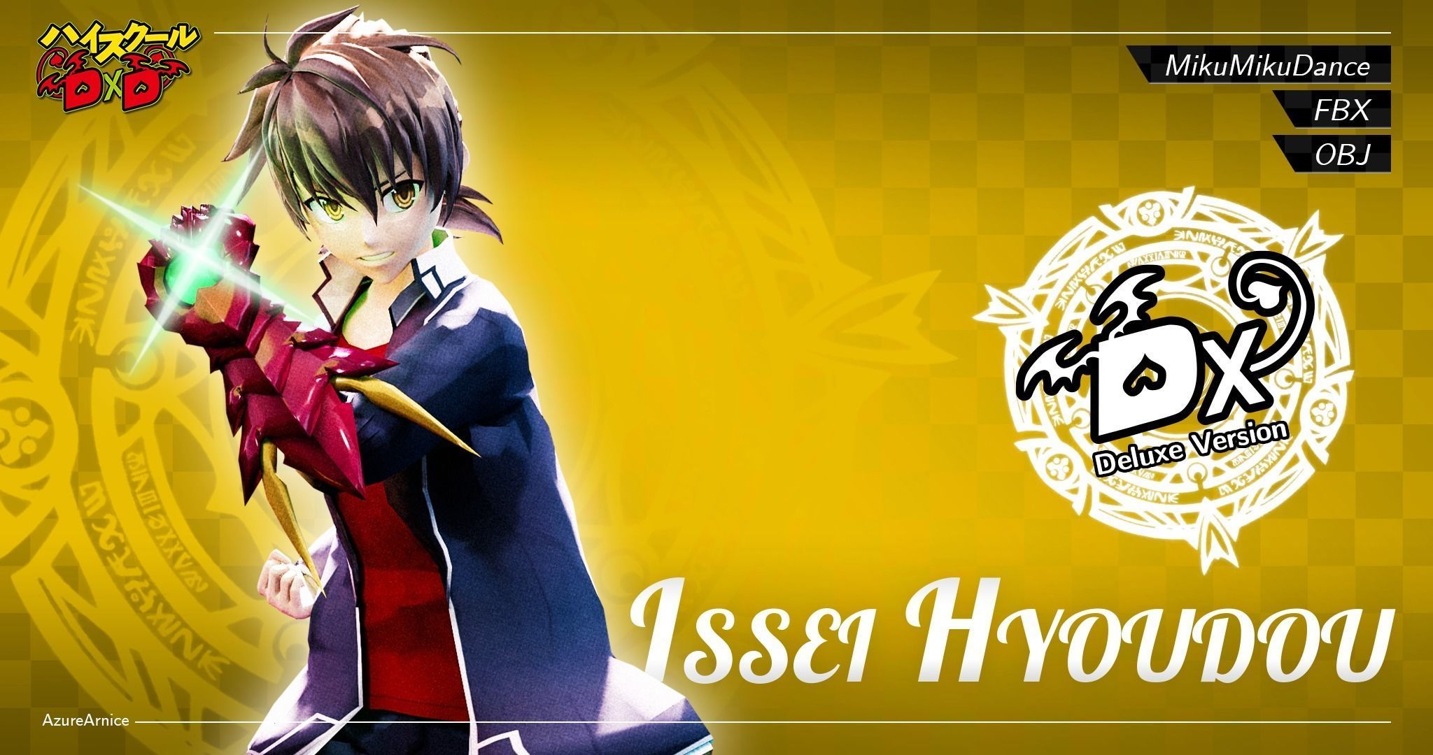 Highschool DxD - Issei Hyoudou MMD Model DELUXE Low-poly 3D model_2