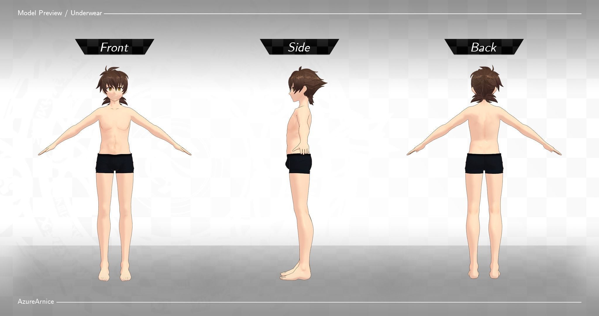 Highschool DxD - Issei Hyoudou MMD Model DELUXE Low-poly 3D model_7