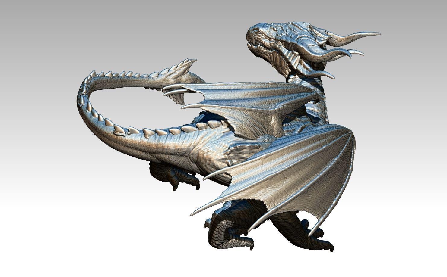 Sleeping dragon 3D print model_1