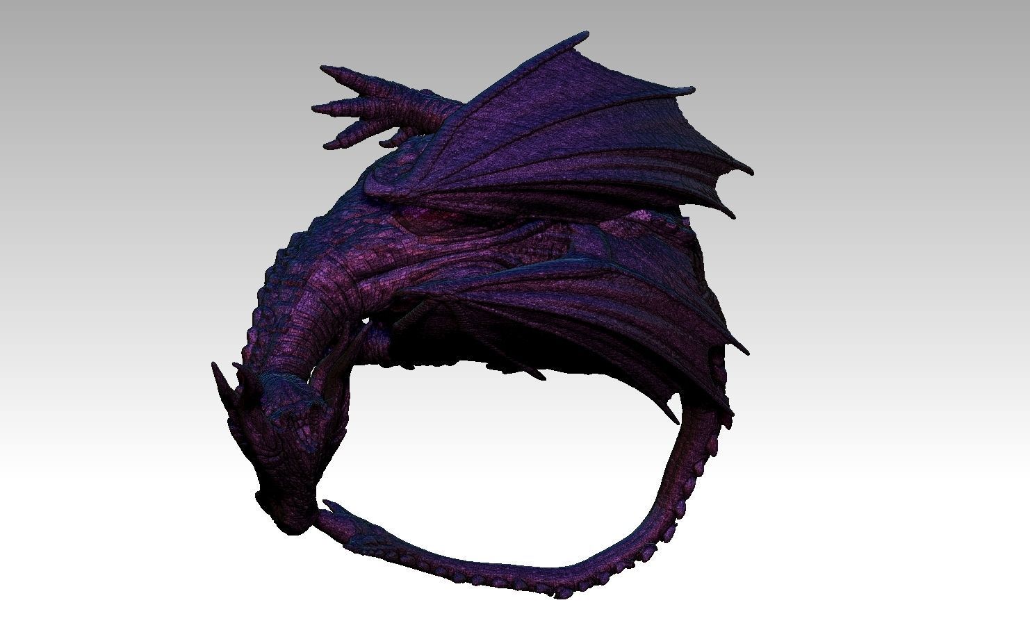 Sleeping dragon 3D print model_4