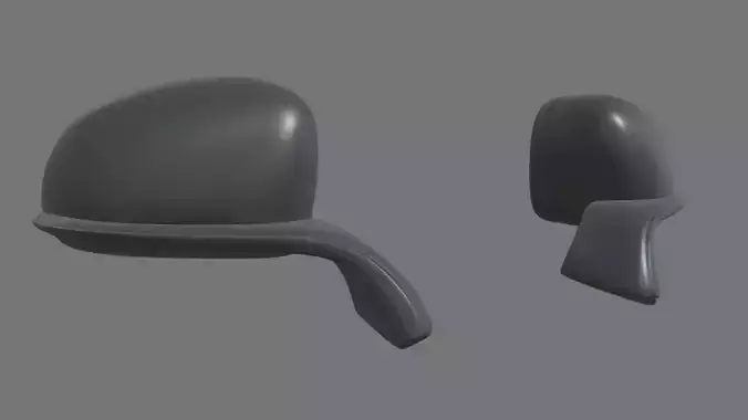 Car Mirror 09 Low-poly 3D model