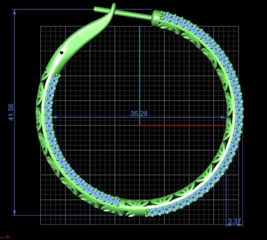 Hoop Earring 3D print model_11