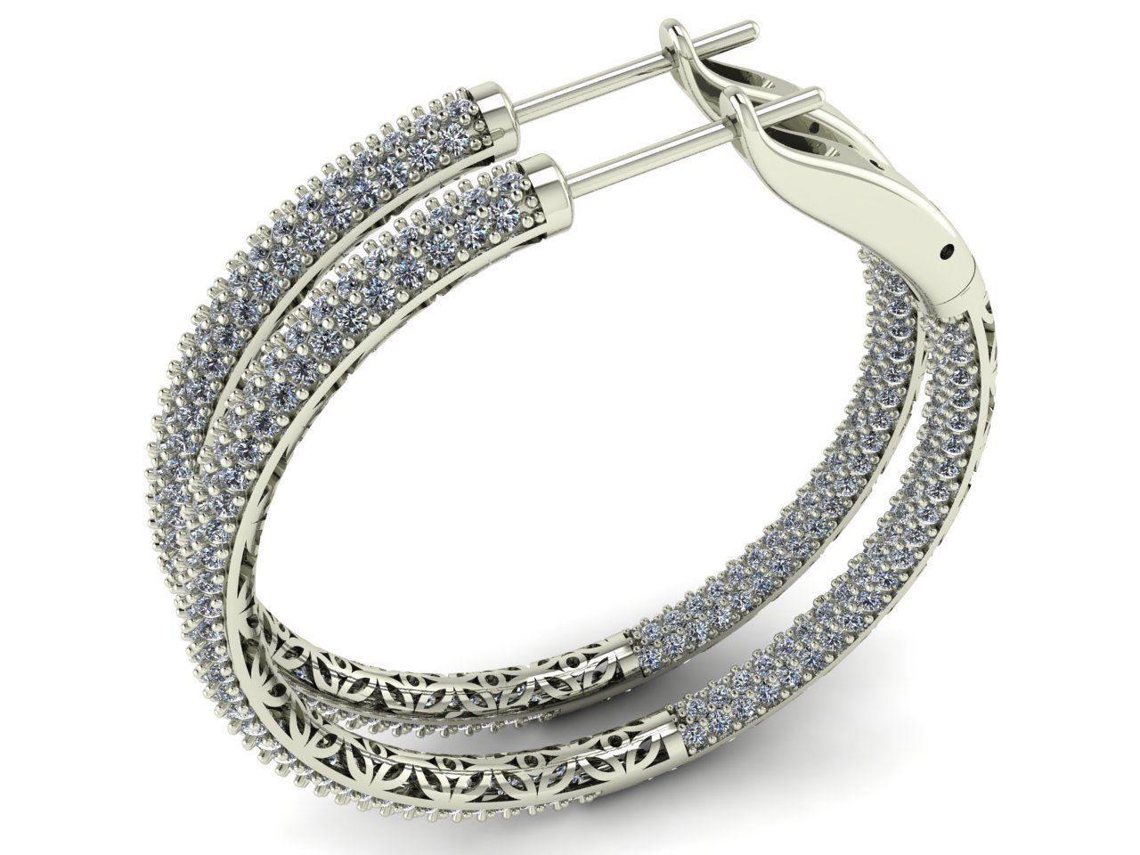 Hoop Earring 3D print model_3