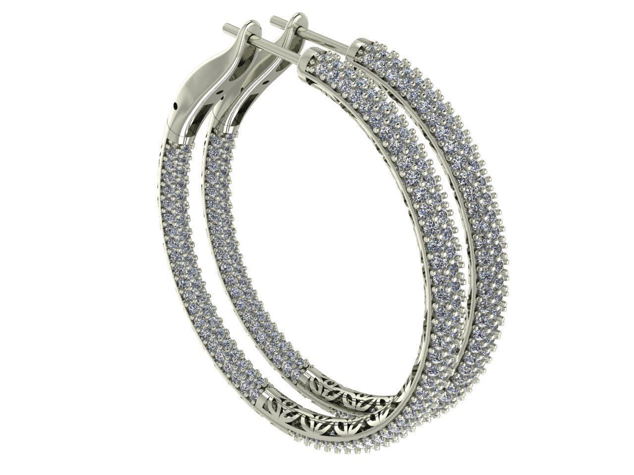 Hoop Earring 3D print model_4