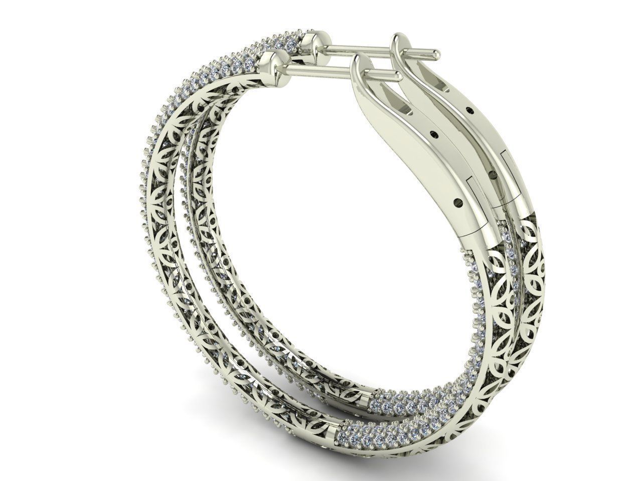 Hoop Earring 3D print model_1