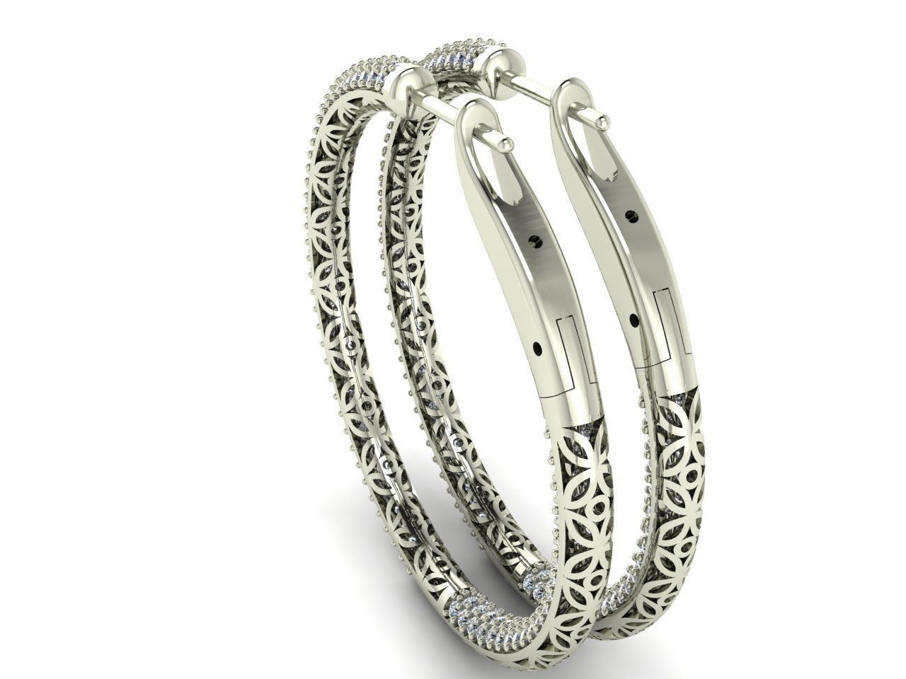 Hoop Earring 3D print model_2