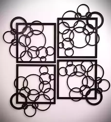 Wall Decor Circles 3D print model