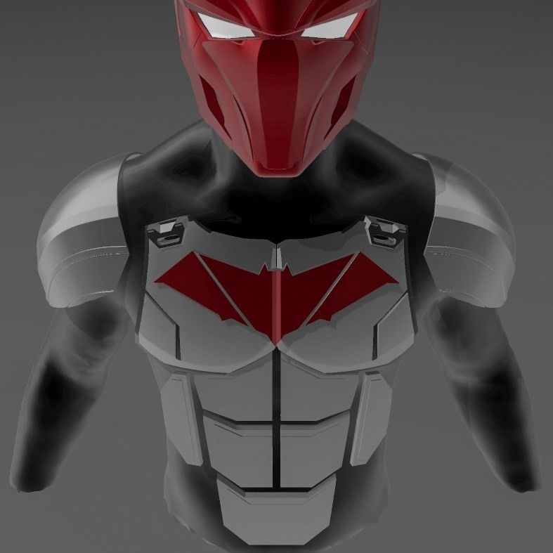 Red Hood Helmet and Armor Files 3D model_1
