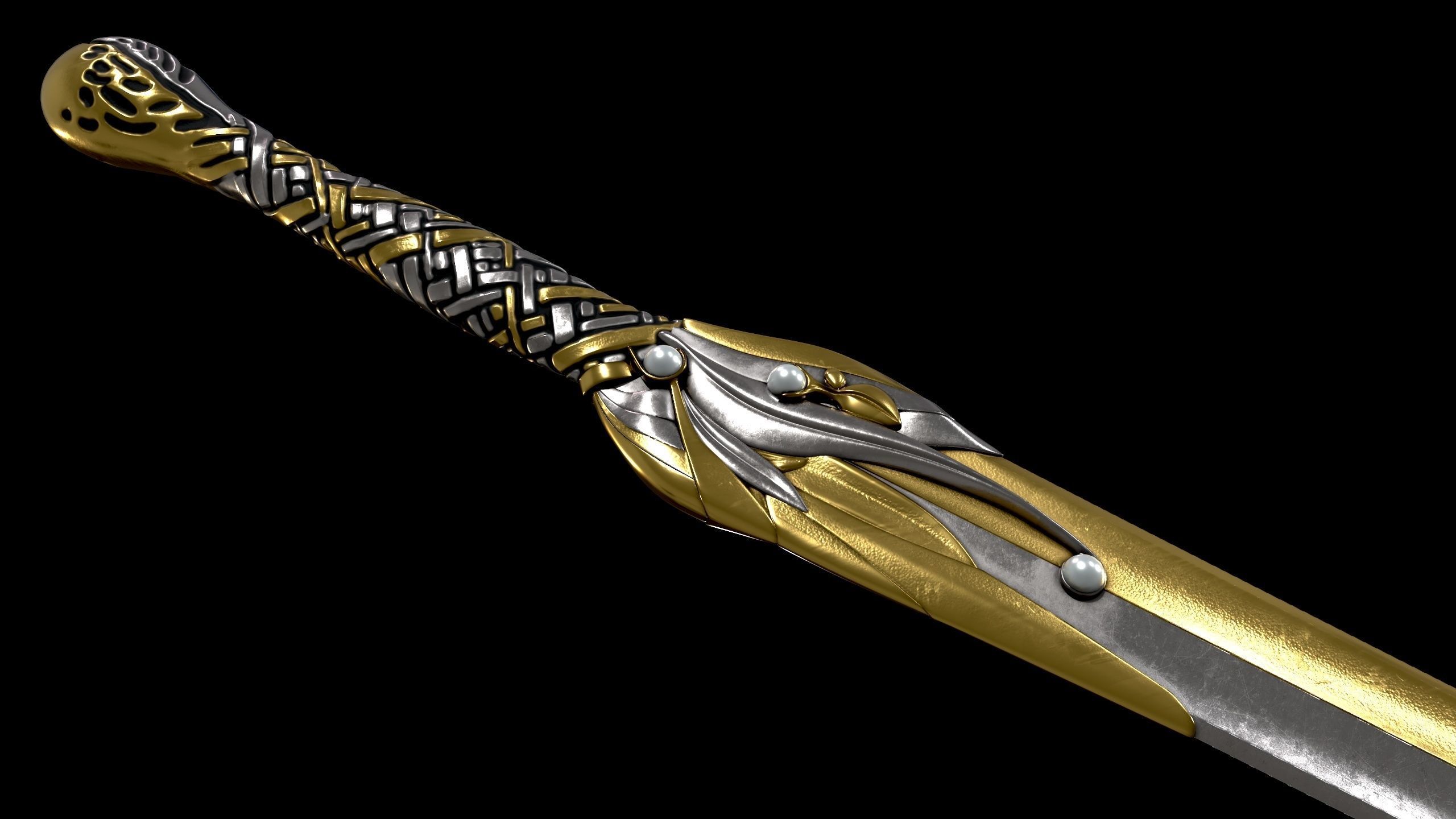 Galadriel Dagger - Rings of Power 3D model_3