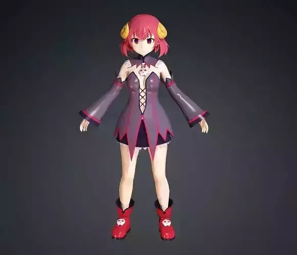 GAL GUN 2 Kurona 3d Character Low-poly 3D model