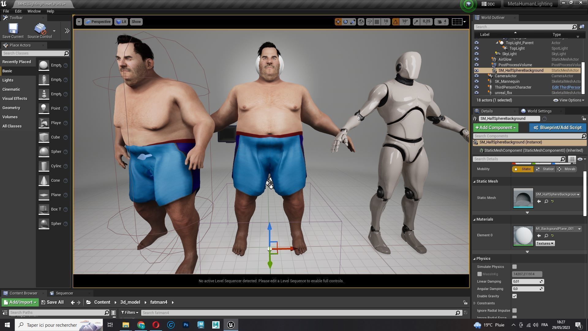Fat Man naked and clothed Low-poly 3D model_25