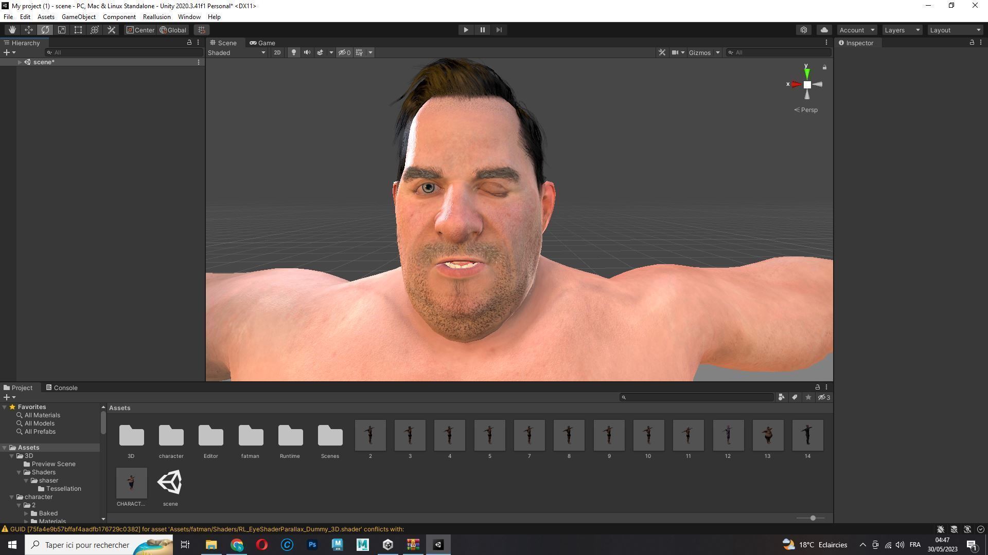 Fat Man naked and clothed Low-poly 3D model_31