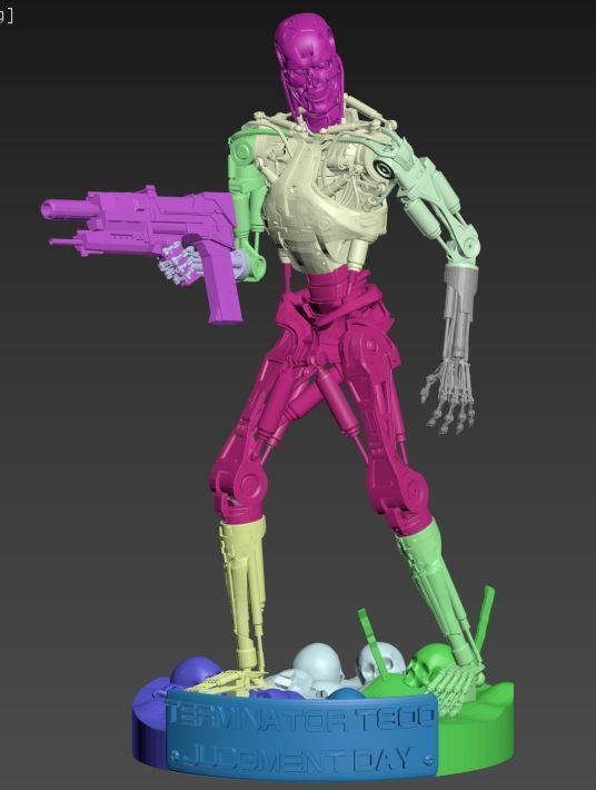 Terminator T-800 Endoskeleton Rekvizit T2 3D print model_5