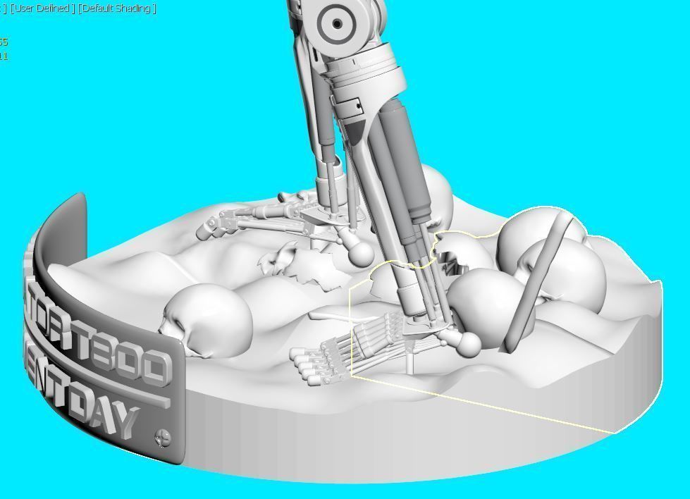 Terminator T-800 Endoskeleton Rekvizit T2 3D print model_10