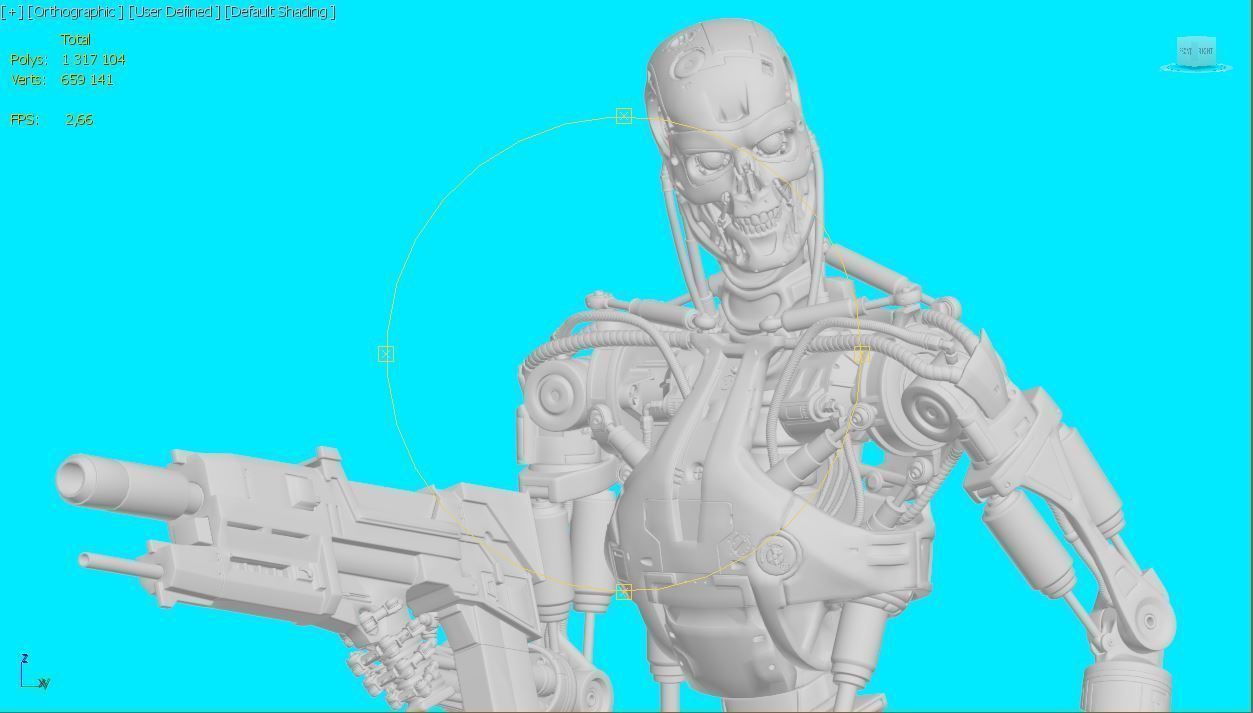 Terminator T-800 Endoskeleton Rekvizit T2 3D print model_27