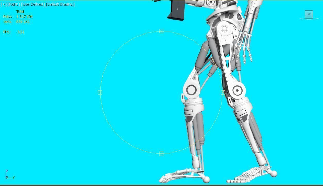 Terminator T-800 Endoskeleton Rekvizit T2 3D print model_30