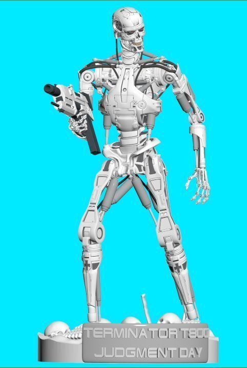 Terminator T-800 Endoskeleton Rekvizit T2 3D print model_6