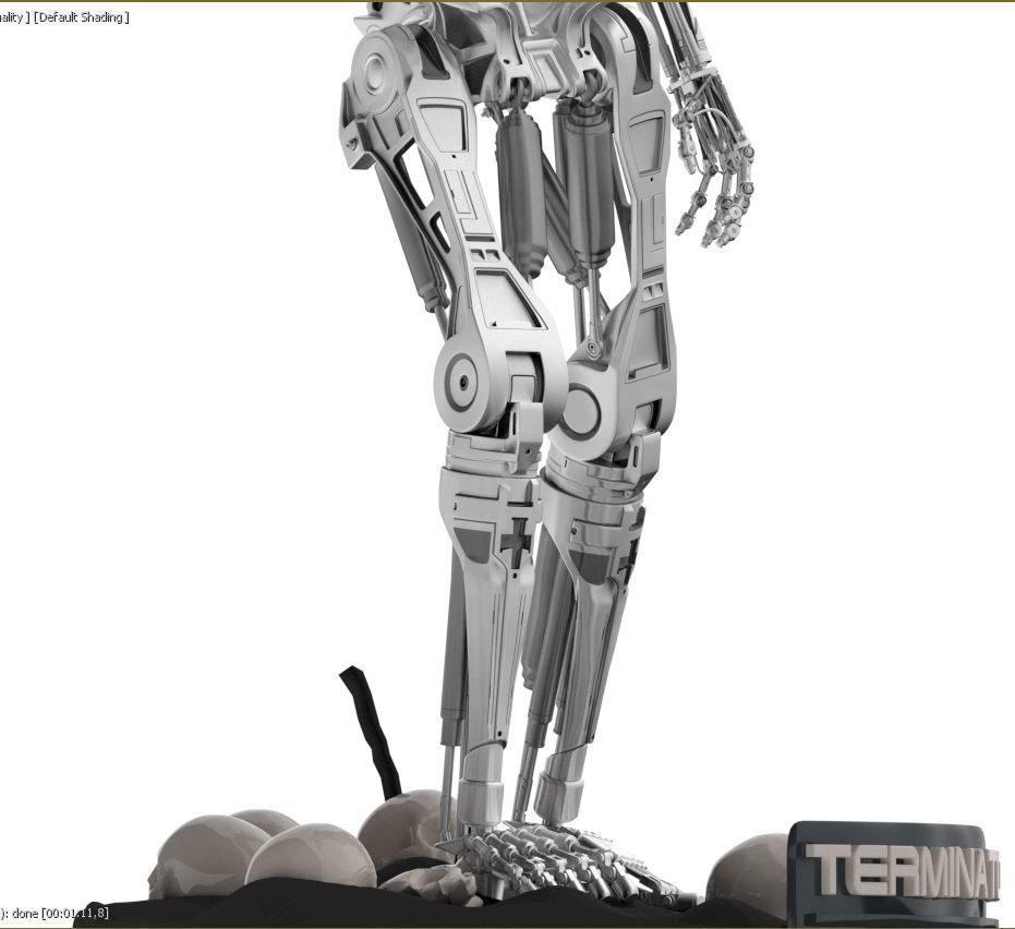 Terminator T-800 Endoskeleton Rekvizit T2 3D print model_35