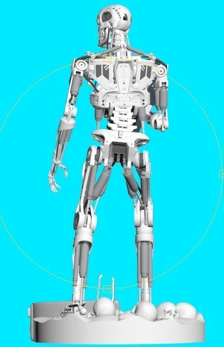 Terminator T-800 Endoskeleton Rekvizit T2 3D print model_15