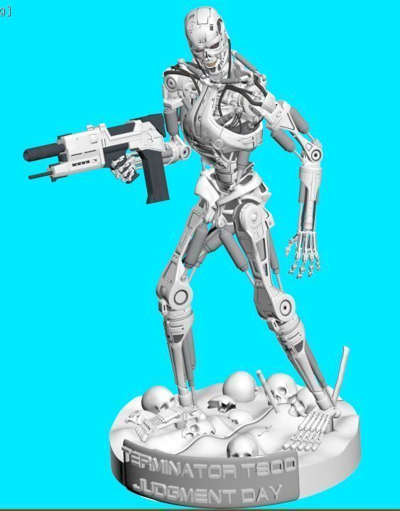 Terminator T-800 Endoskeleton Rekvizit T2 3D print model_9