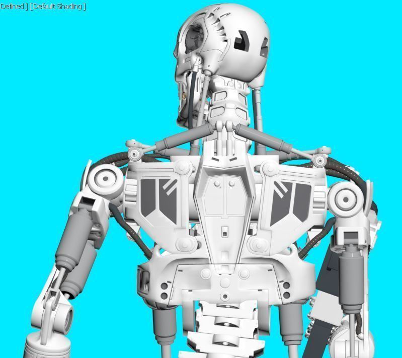 Terminator T-800 Endoskeleton Rekvizit T2 3D print model_21