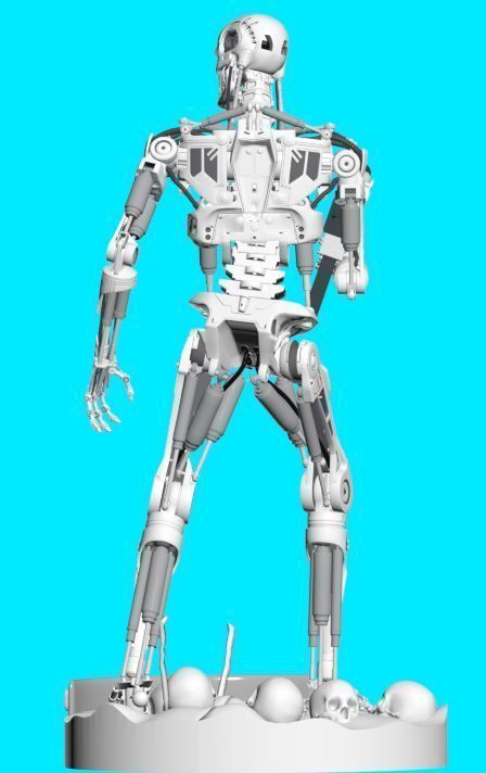 Terminator T-800 Endoskeleton Rekvizit T2 3D print model_20