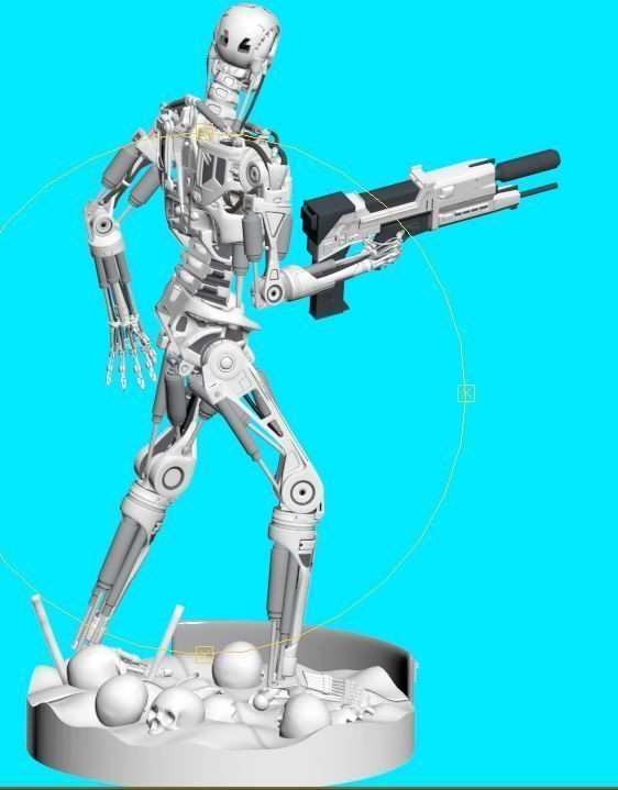 Terminator T-800 Endoskeleton Rekvizit T2 3D print model_12