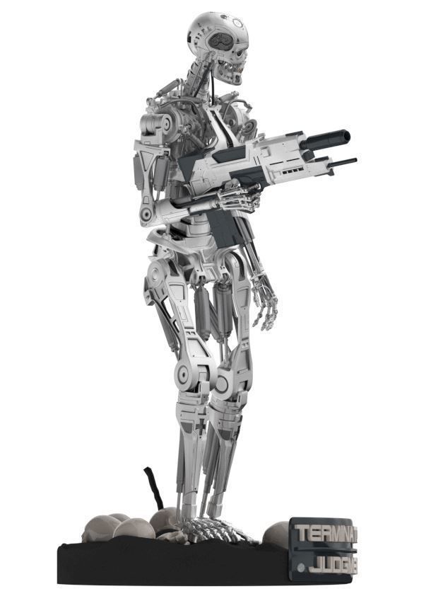 Terminator T-800 Endoskeleton Rekvizit T2 3D print model_38