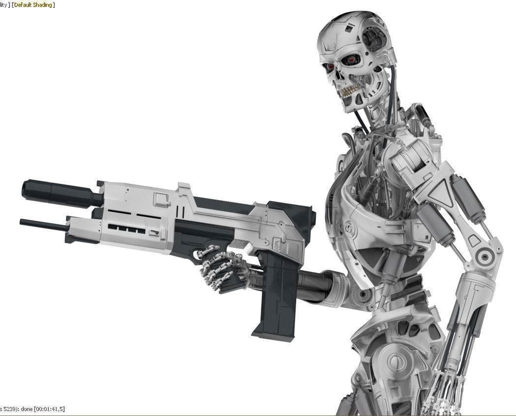 Terminator T-800 Endoskeleton Rekvizit T2 3D print model_7