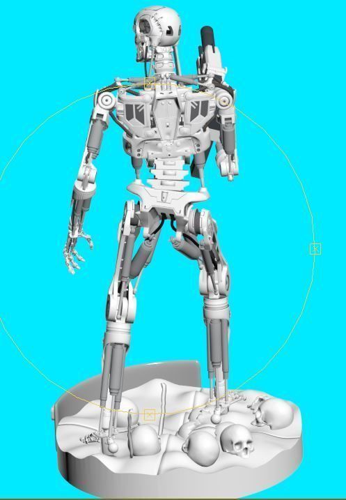 Terminator T-800 Endoskeleton Rekvizit T2 3D print model_11