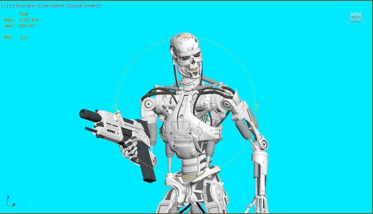 Terminator T-800 Endoskeleton Rekvizit T2 3D print model_31