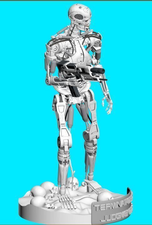 Terminator T-800 Endoskeleton Rekvizit T2 3D print model_13