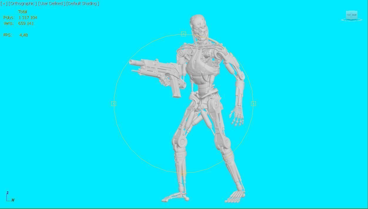 Terminator T-800 Endoskeleton Rekvizit T2 3D print model_28