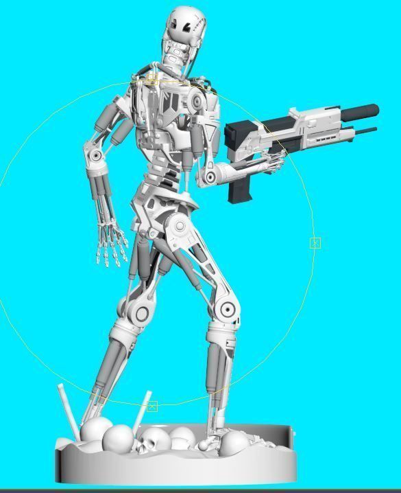 Terminator T-800 Endoskeleton Rekvizit T2 3D print model_16