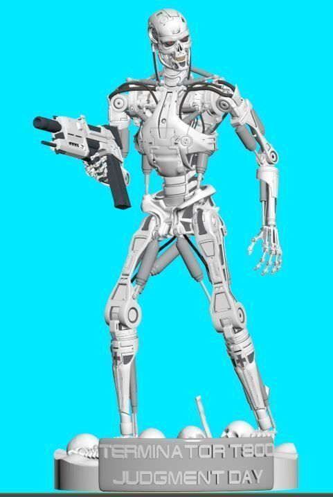 Terminator T-800 Endoskeleton Rekvizit T2 3D print model_19