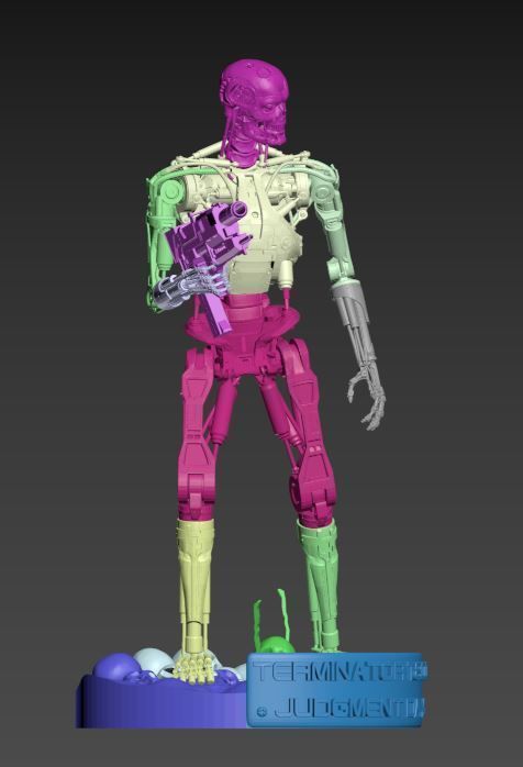 Terminator T-800 Endoskeleton Rekvizit T2 3D print model_4