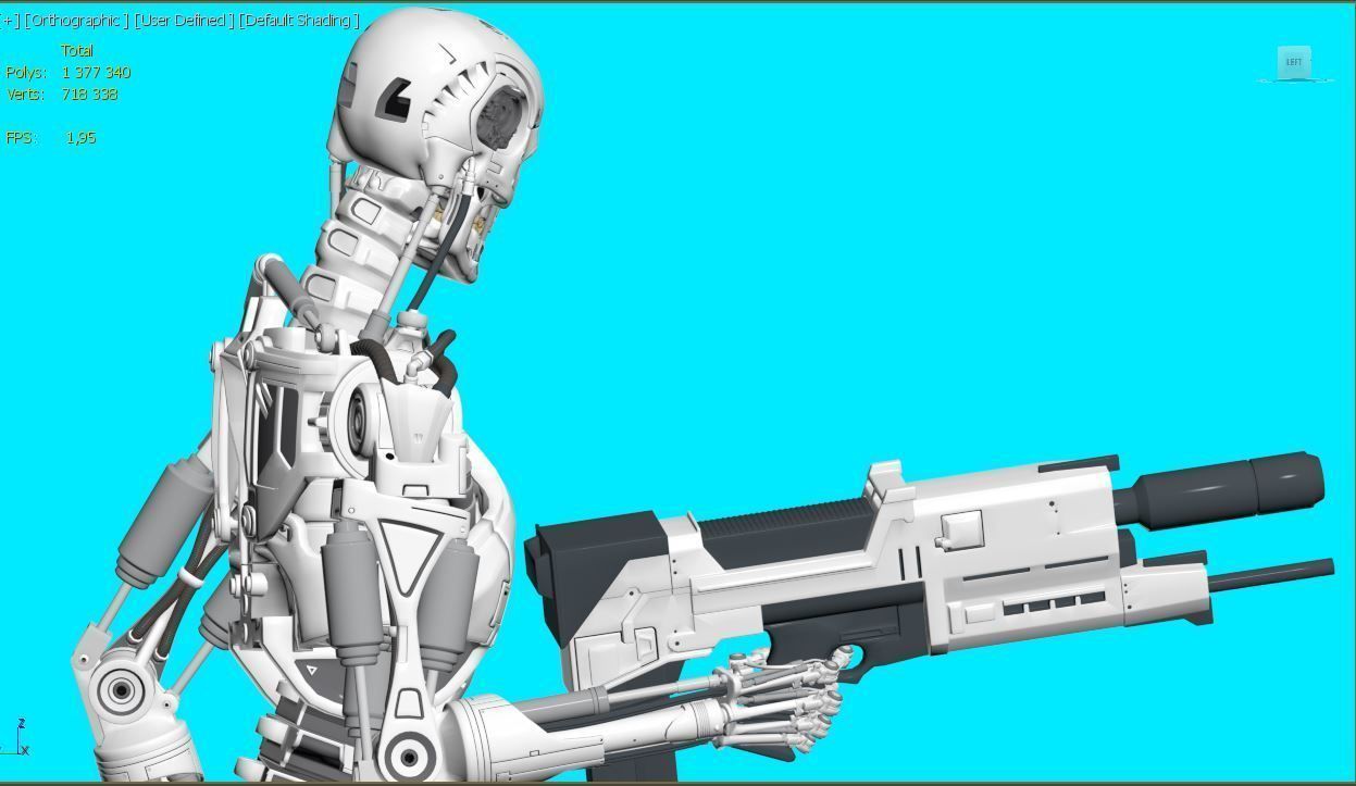 Terminator T-800 Endoskeleton Rekvizit T2 3D print model_24