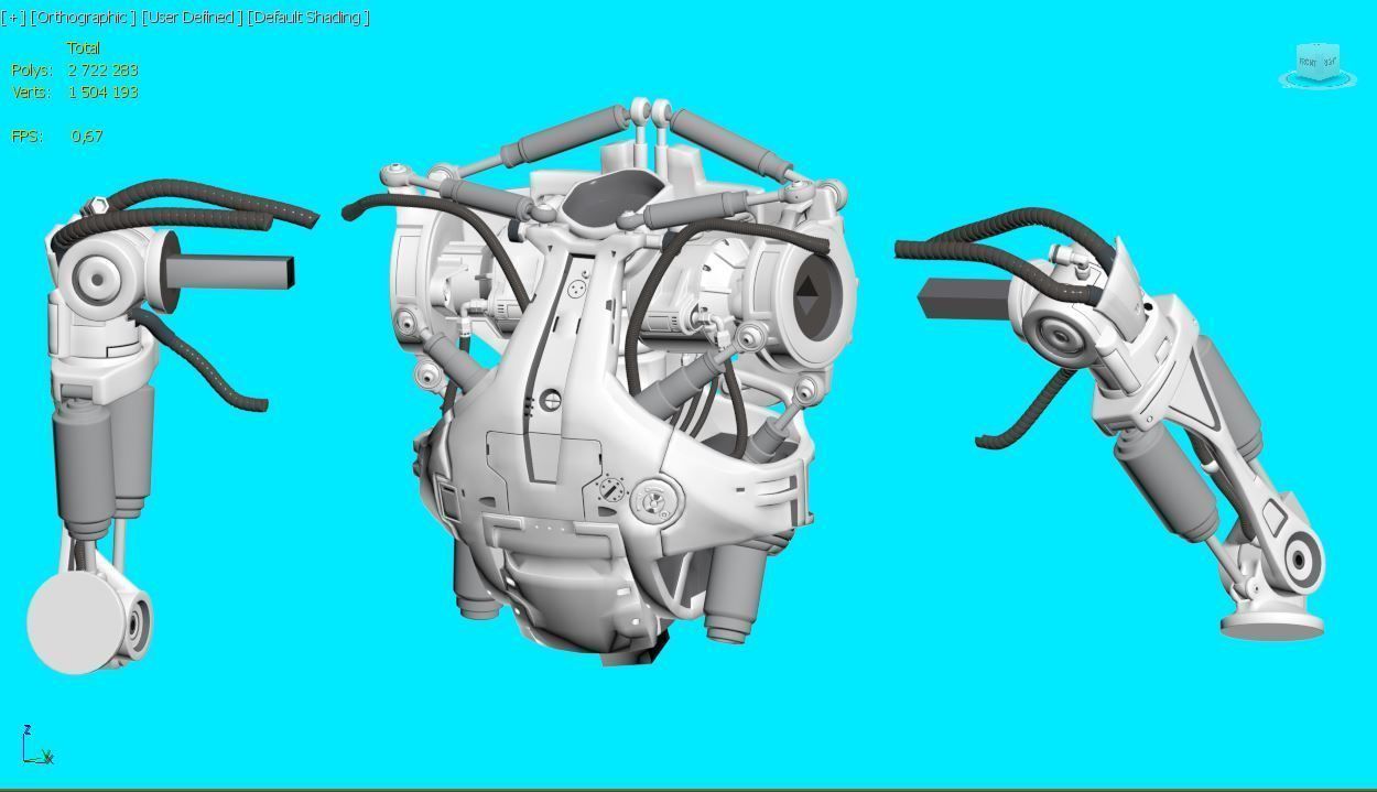 Terminator T-800 Endoskeleton Rekvizit T2 3D print model_18