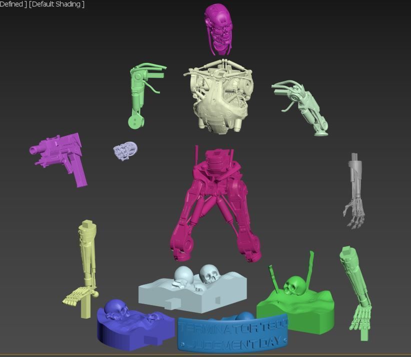 Terminator T-800 Endoskeleton Rekvizit T2 3D print model_3