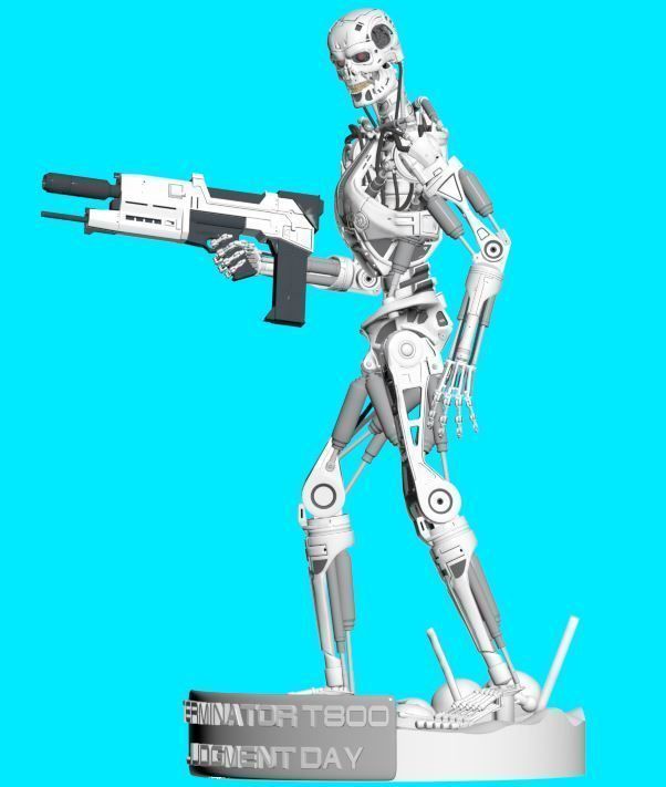 Terminator T-800 Endoskeleton Rekvizit T2 3D print model_14