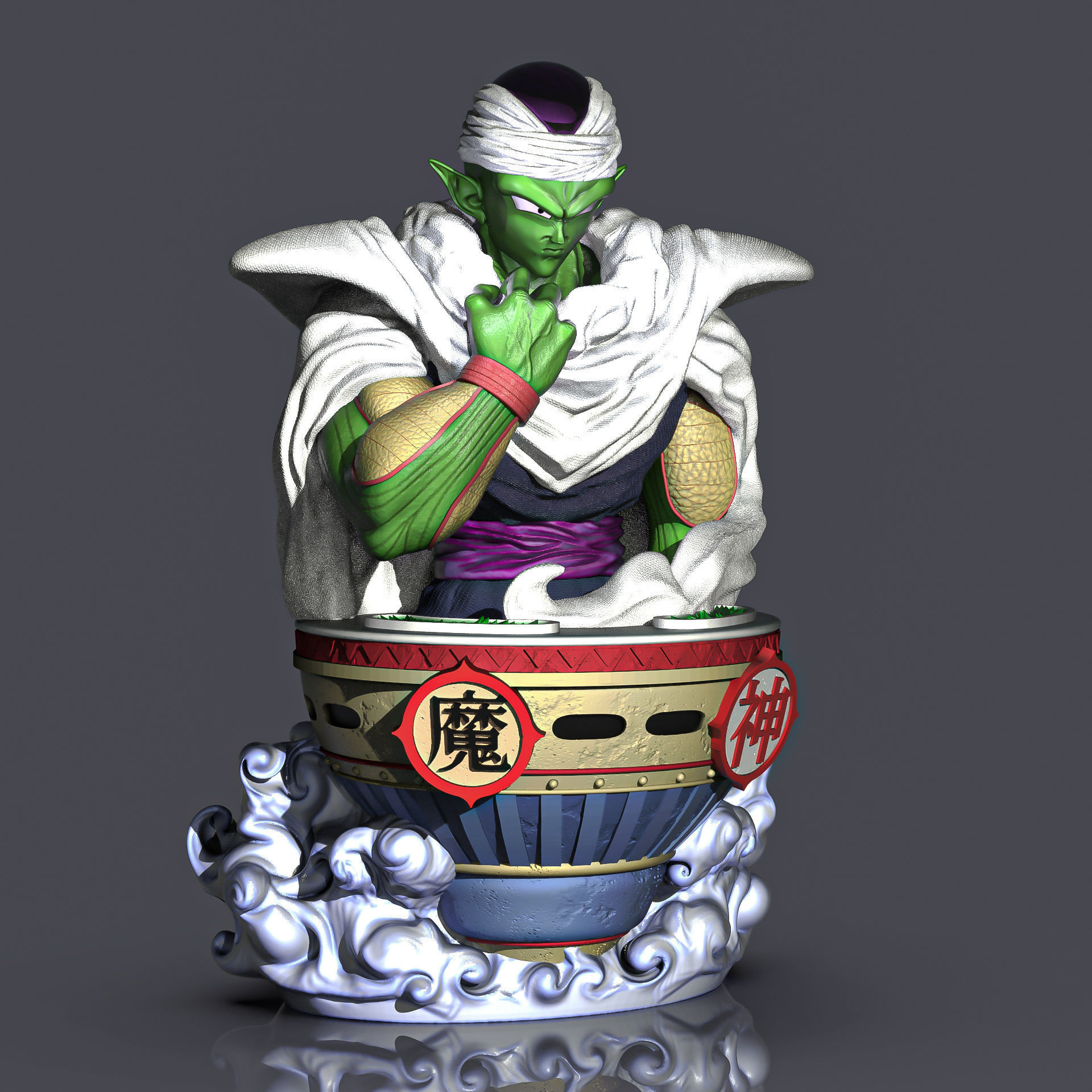 Piccolo Bust 3D print model_6