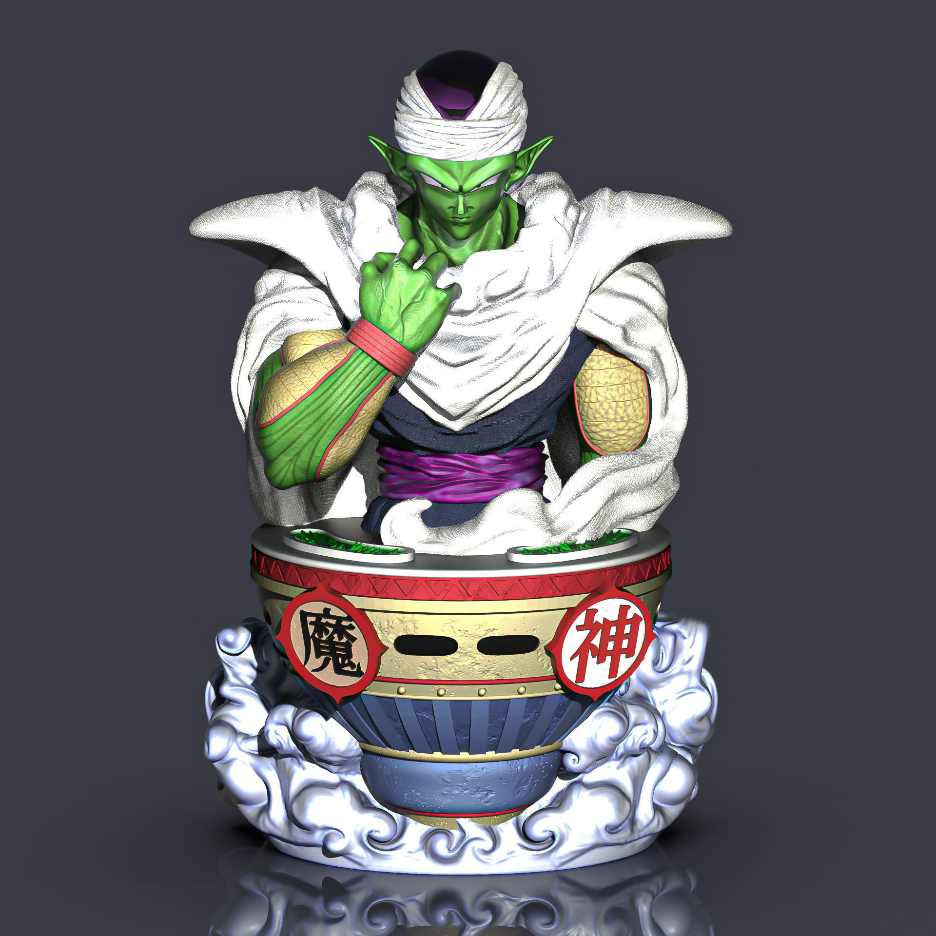 Piccolo Bust 3D print model_5
